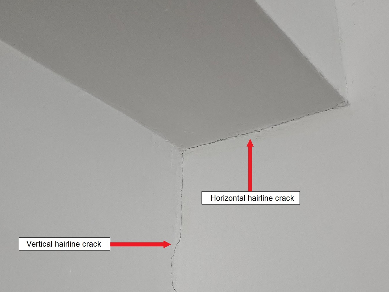Non-structural hairlline cracks in a home in Bromley