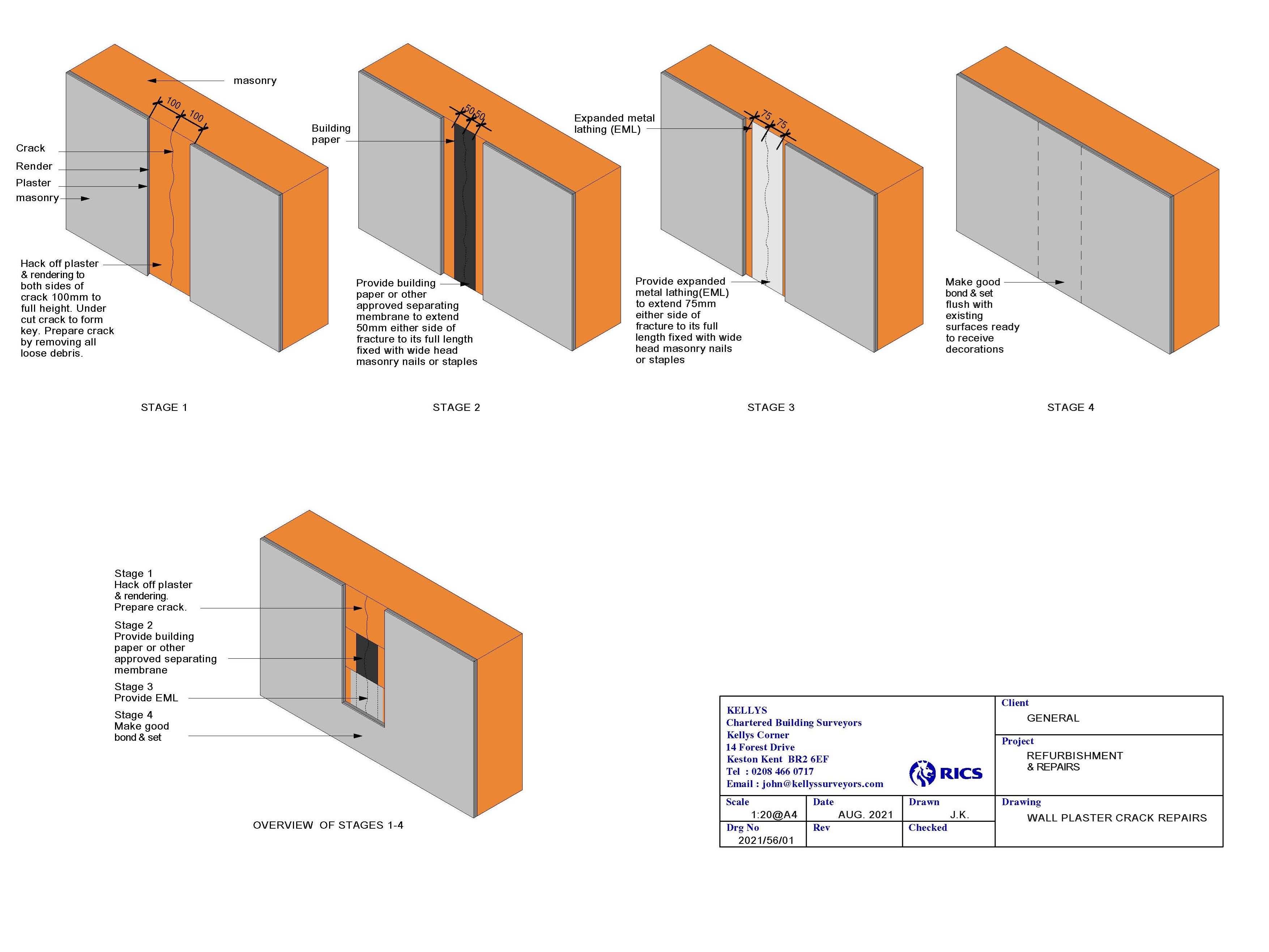 A Professional Guide to Crack Repairs 2026 by Kelly's Surveyors, Bromley